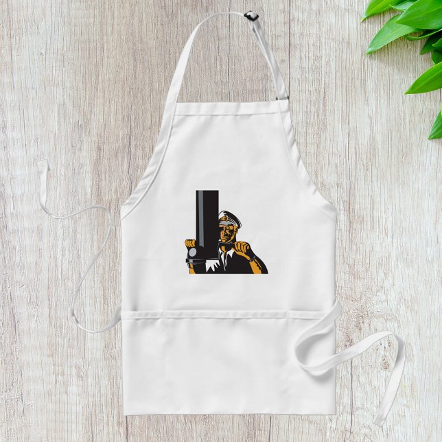 Nautical Submarine Captain Using Periscope  Standard Apron (Creator Uploaded)