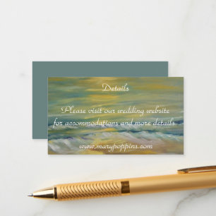 Nautical Sunset beach weddings Enclosure Card