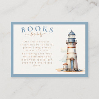 Nautical Teddy Bear Books For Baby Shower Enclosure Card