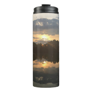 nautical TENNESSEE LAKE sunset photograph   Thermal Tumbler