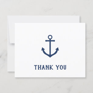Nautical thank you note for birthday baby shower invitation