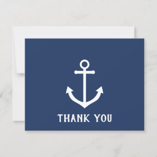 Nautical thank you note for birthday baby shower invitation