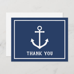 Nautical thank you note for birthday baby shower invitation