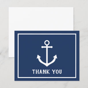 Nautical thank you note for birthday baby shower invitation