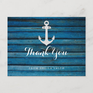 Nautical Thank You Post Card