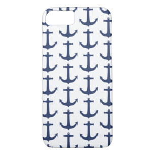 Nautical Theme Anchor Navy iPhone Case