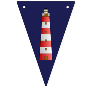 Nautical Theme Blue Red Bunting Flag