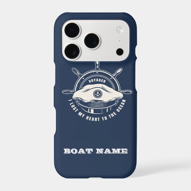 Nautical Theme Boat Name Navy Blue  (Back)