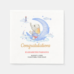 Nautical Theme Boy Baby Shower Napkin