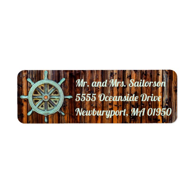 Nautical Theme Bronze Captains Wheel (Front)