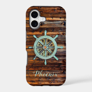 Nautical Theme Bronze Captains Wheel