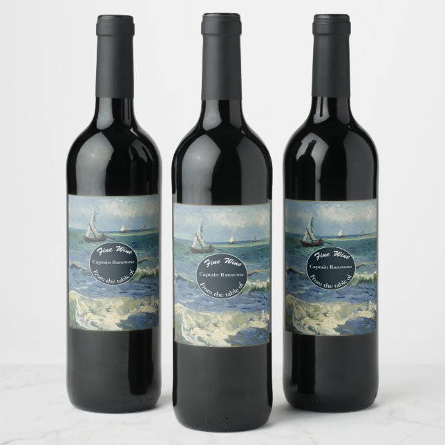 Nautical Theme Celebration Wine Label (Bottles)