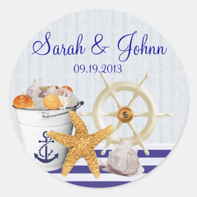 Nautical Theme | Favour Sticker (Front)
