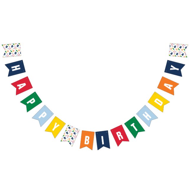Nautical Theme Happy Birthday Banner (All)