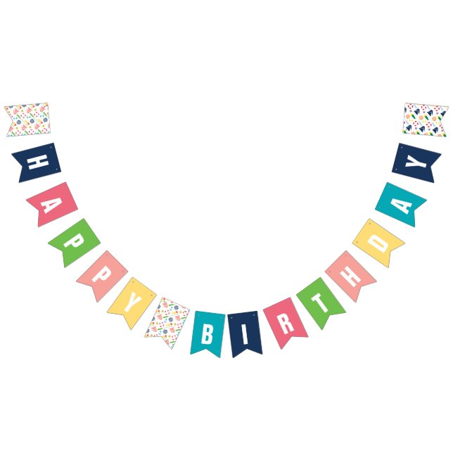 Nautical Theme Happy Birthday Banner Girl (All)