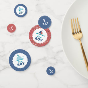 Nautical Theme It's a Boy ID573 Confetti
