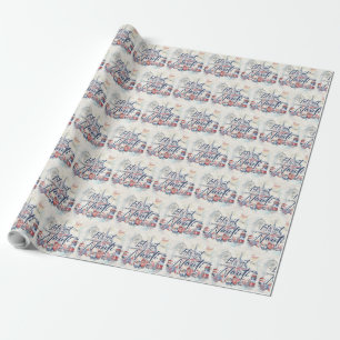 Nautical Theme Let's Get Nauti Wrapping Paper