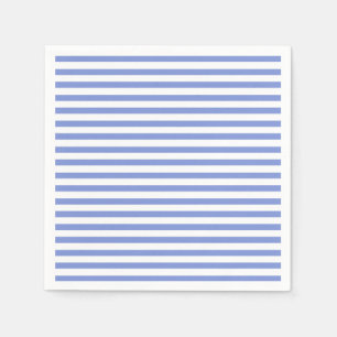 Nautical Theme - Navy Blue Striped Paper Napkins