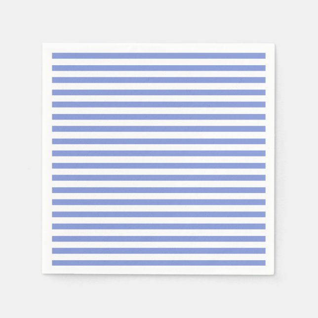 Nautical Theme - Navy Blue Striped Paper Napkins (Front)