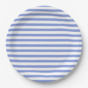 Nautical Theme - Navy Striped Paper Plate