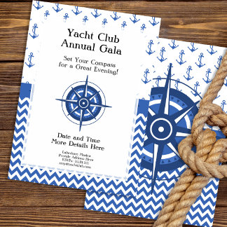 Nautical Theme Party - Yacht, Sailing Club, Marina Invitation