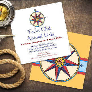 Nautical Theme Party - Yacht, Sailing Club, Marina Invitation
