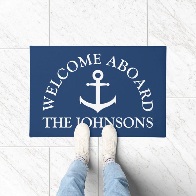 Nautical Theme Personalised Doormat (Indoor)