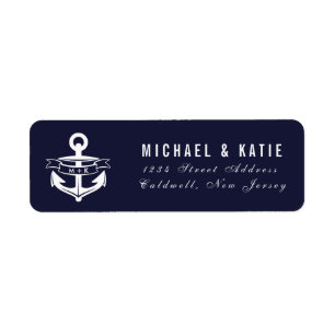 Nautical Theme Return Address Labels   WEDDINGS