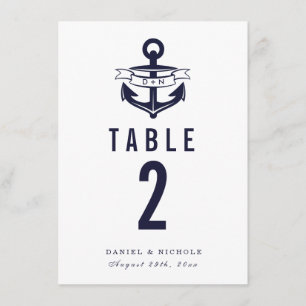 Nautical Theme Table Numbers Weddings