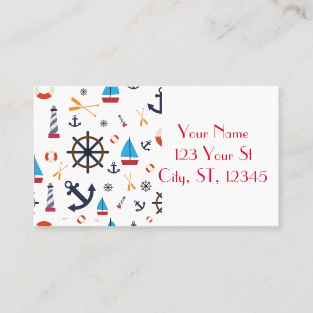 Nautical Theme Thunder_Cove Business Card (Front)