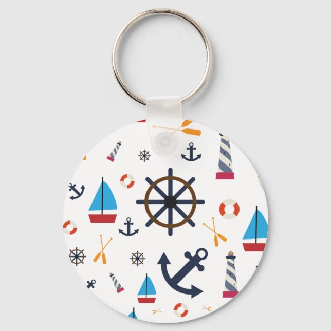 Nautical Theme Thunder_Cove  Key Ring (Back)