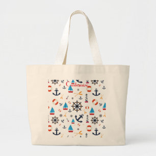 Nautical Theme Thunder_Cove Large Tote Bag