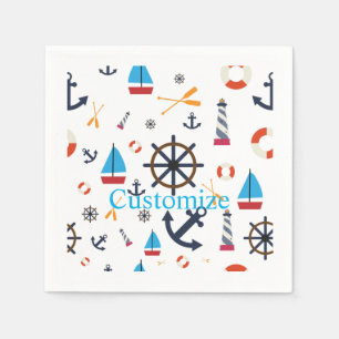 Nautical Theme Thunder_Cove  Napkin