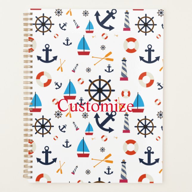 Nautical Theme Thunder_Cove  Planner (Front)