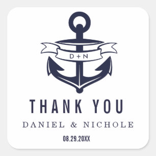 Nautical Theme Wedding Favour Stickers   Weddings