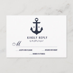 Nautical Theme Wedding RSVP   Wedding
