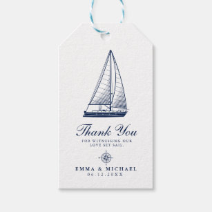 Nautical Theme Wedding Seahorses Custom Gift Tags