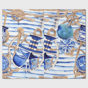 Nautical Theme Wrapping Paper