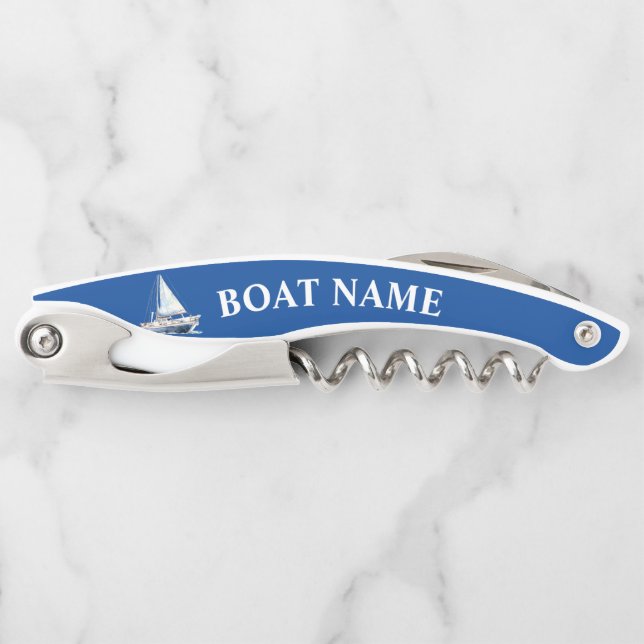 Nautical theme Yacht Boat Name Corkscrew (Front)