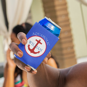 Nautical themed anchor name can cooler