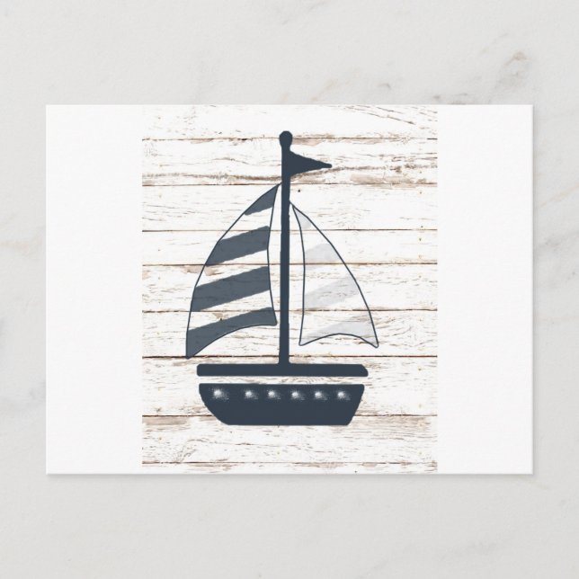 nautical themed boat 2 postcard (Front)
