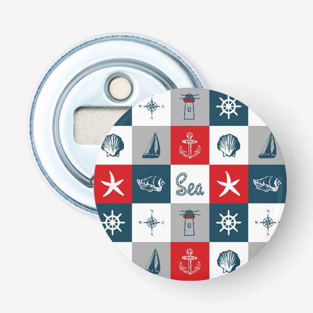 Nautical themed design bottle opener (Front)
