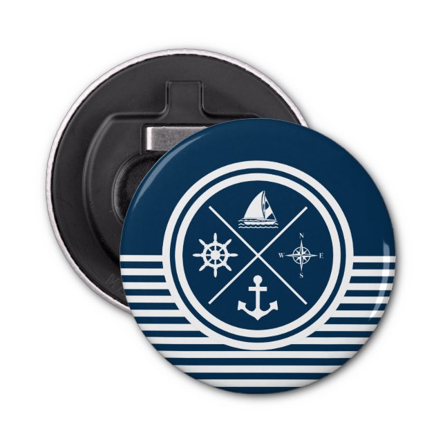 Nautical themed design bottle opener (Front)