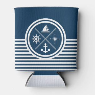 Nautical themed design can cooler