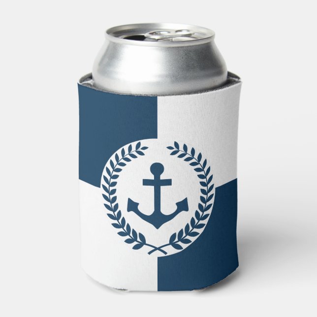 Nautical themed design can cooler (Can Front)