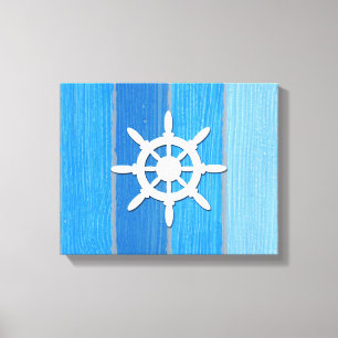 Nautical themed design canvas print