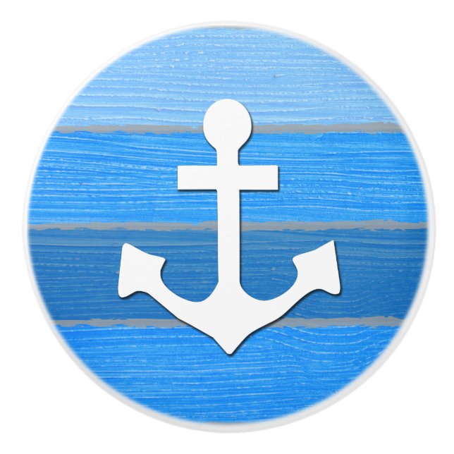 Nautical themed design ceramic knob (Front)