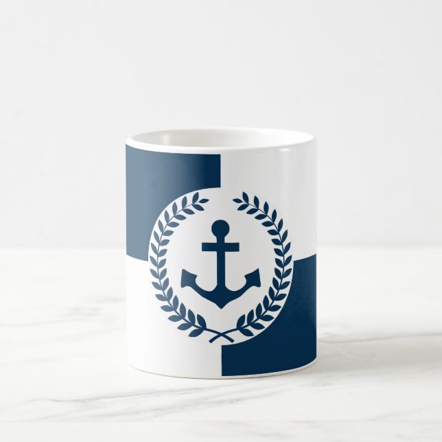 Nautical themed design coffee mug (Center)