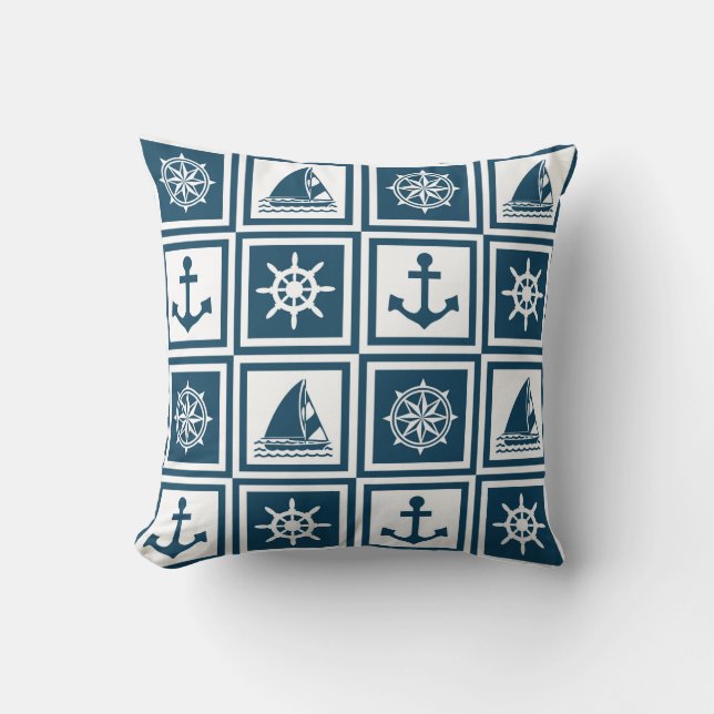 Nautical themed design cushion (Front)