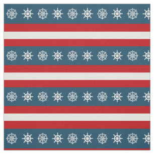 Nautical themed design fabric